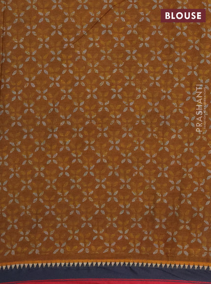 Muslin cotton saree grey and black with floral butta prints and woven border