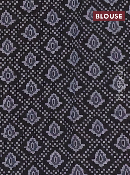 Muslin cotton saree deep purple and black with allover prints and printed border