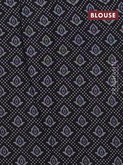 Muslin cotton saree maroon and black with allover prints and printed border