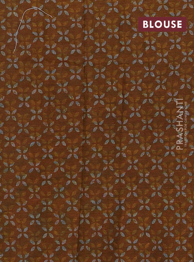 Muslin cotton saree grey mustard and black with paisley butta prints and woven border