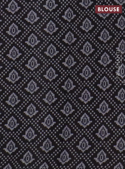 Muslin cotton saree deep purple and black with allover prints and printed border