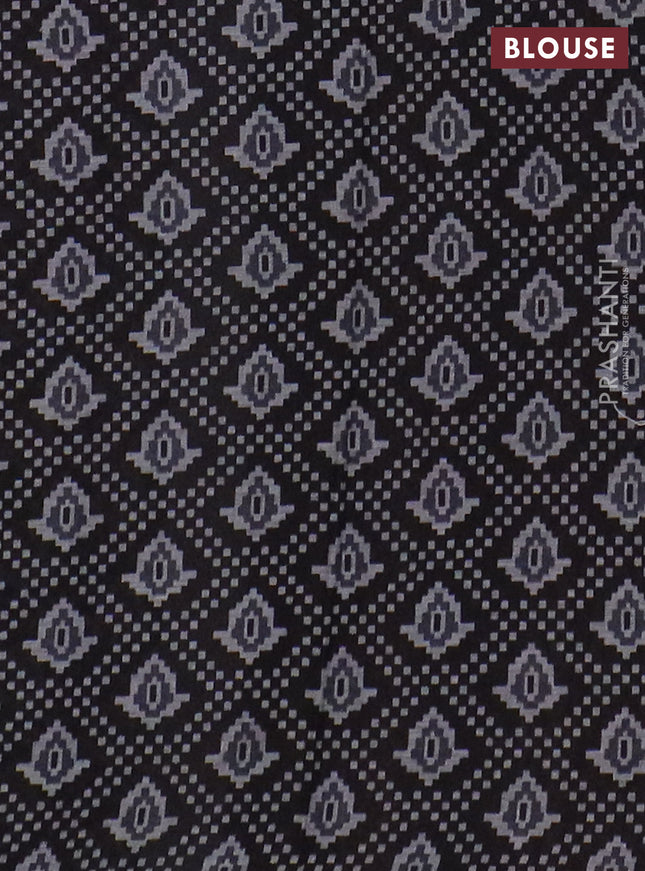 Muslin cotton saree deep purple and black with allover prints and printed border