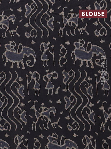 Muslin cotton saree maroon and black with allover kalamkari prints and printed border