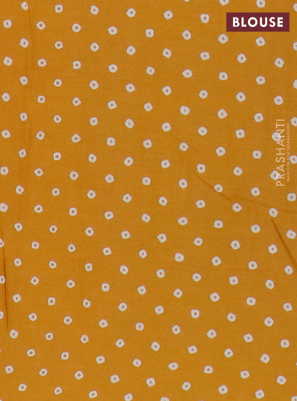 Muslin cotton saree mustard yellow with allover kalamkari prints and printed border