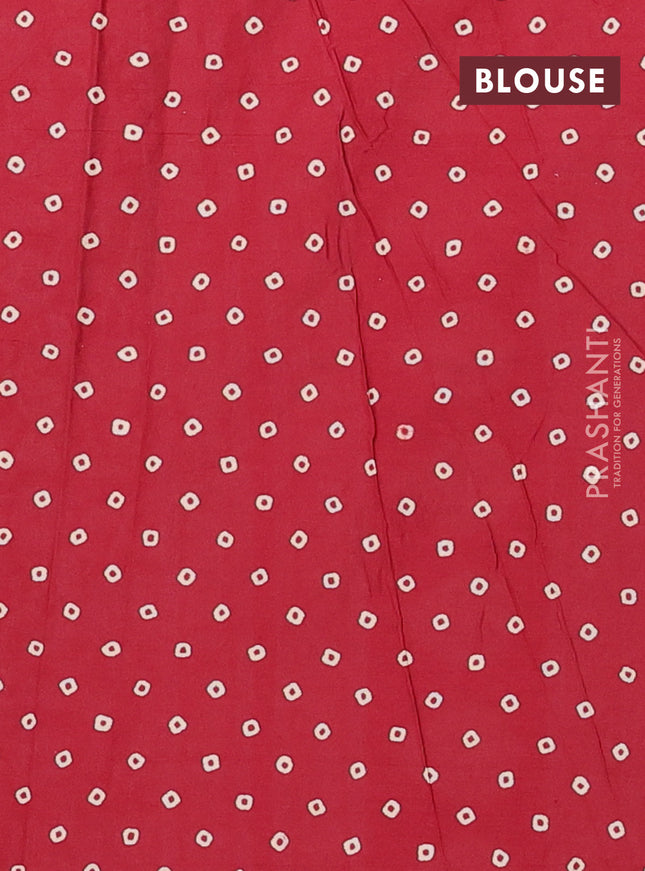 Muslin cotton saree maroon with allover kalamkari prints and printed border