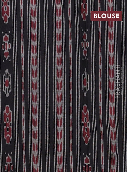 Muslin cotton saree grey and black with allover prints and printed border