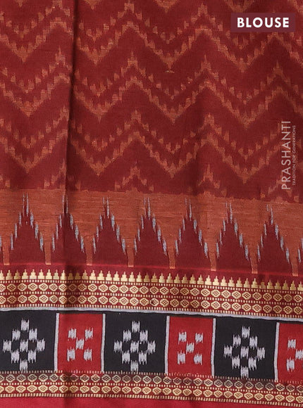 Muslin cotton saree maroon with allover prints and woven border