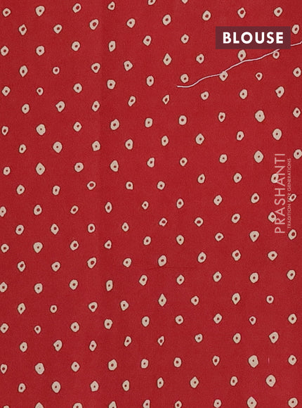 Muslin cotton saree navy blue and maroon with ajrakh prints and printed border