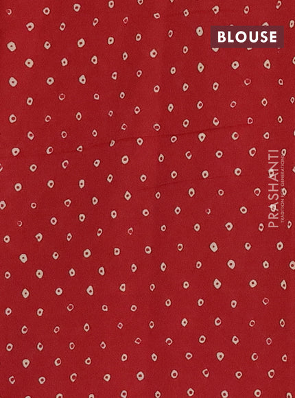 Muslin cotton saree mustard yellow and maroon with ajrakh prints and printed border