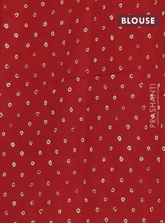 Muslin cotton saree mustard yellow and maroon with ajrakh prints and printed border