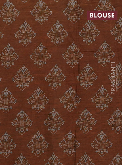 Muslin cotton saree mustard shade and black with allover prints and woven border