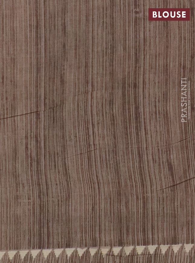 Muslin cotton saree maroon with allover kalamkari prints and printed border