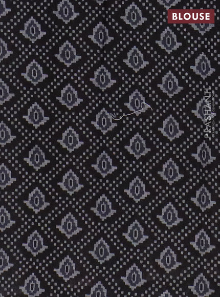 Muslin cotton saree maroon and black with allover prints and printed border