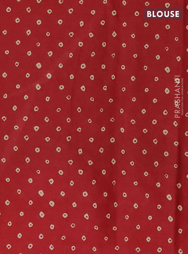 Muslin cotton saree blue and maroon with paisley prints and printed border