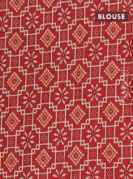 Muslin cotton saree sap green and maroon with allover prints and printed border