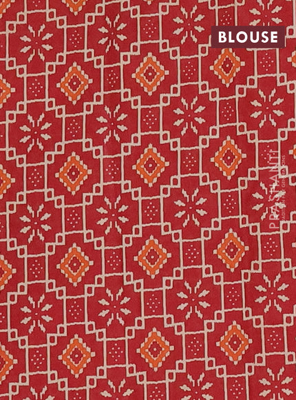 Muslin cotton saree mustard yellow and maroon with allover prints and printed border