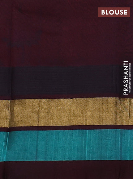 Silk cotton saree red and deep maroon with allover pichwai prints and temple design zari woven simple border