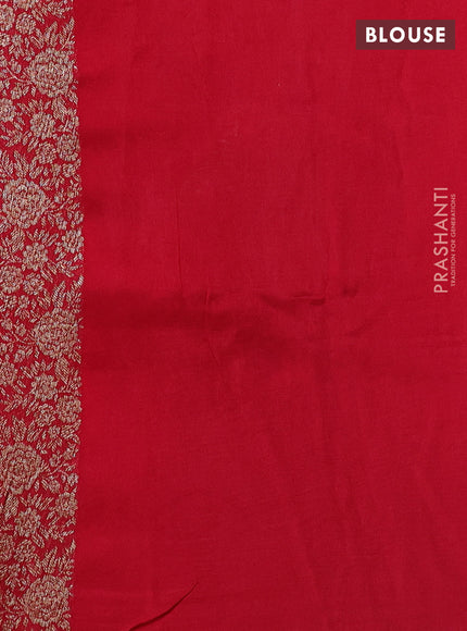 Banarasi semi raw silk saree maroon with allover thread & zari weaves and woven border