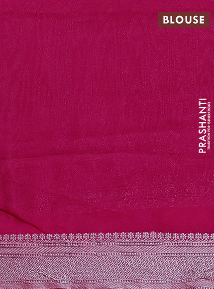Banarasi semi raw silk saree pink with allover zari woven paithani weaves and zari woven border