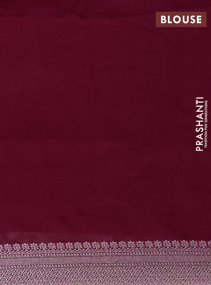 Banarasi semi raw silk saree deep purple with allover zari woven paithani weaves and zari woven border