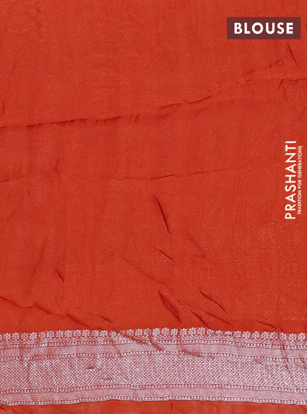 Banarasi semi raw silk saree orange with allover zari woven paithani weaves and zari woven border