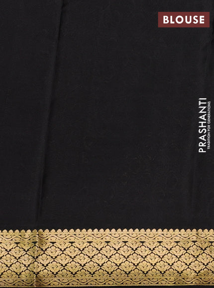 Pure mysore silk saree red and black with allover zari woven buttas and zari woven border