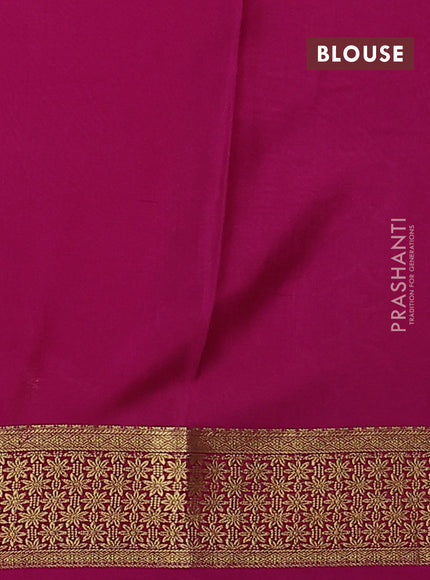 Pure mysore silk saree pastel pink and pink with zari woven buttas and zari woven border