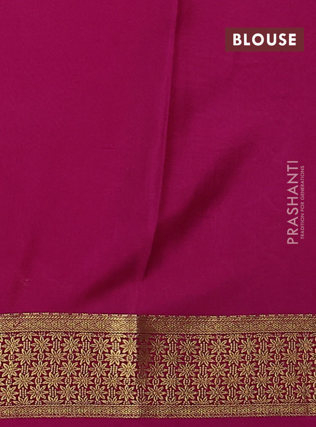 Pure mysore silk saree pastel pink and pink with zari woven buttas and zari woven border