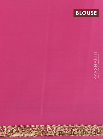 Pure mysore silk saree light pink with plain body and zari woven border