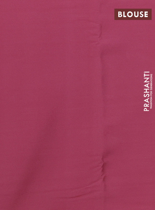 Pure mysore silk saree pastel pink with plain body and zari woven border