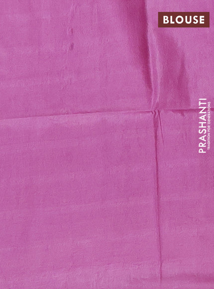 Semi bamboo saree lavender with thread & zari woven buttas in borderless style