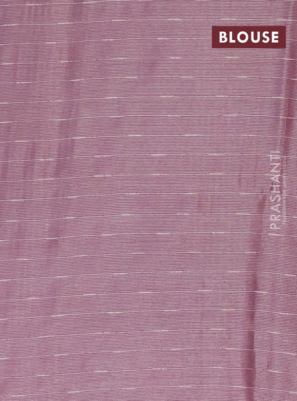 Semi bamboo tissue saree mild purple with allover thread weaves in borderless style
