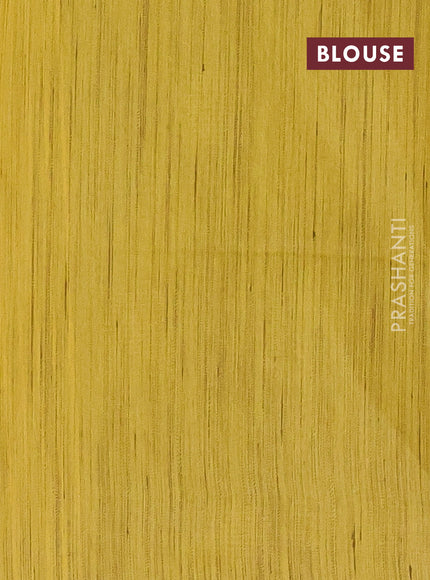 Semi bamboo saree lime yellow with thread & sequin weaves and zari woven piping border