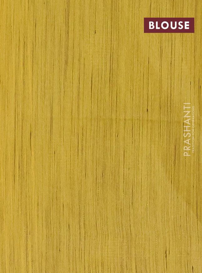 Semi bamboo saree lime yellow with thread & sequin weaves and zari woven piping border