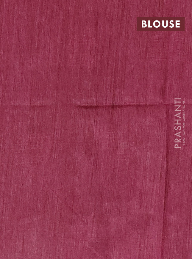 Semi bamboo saree maroon with thread & sequin weaves and zari woven piping border