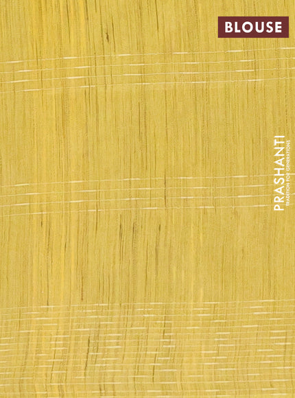 Semi bamboo saree brown with allover thread weaves & zari buttas and woven border