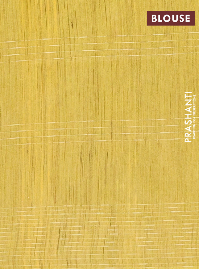 Semi bamboo saree brown with allover thread weaves & zari buttas and woven border