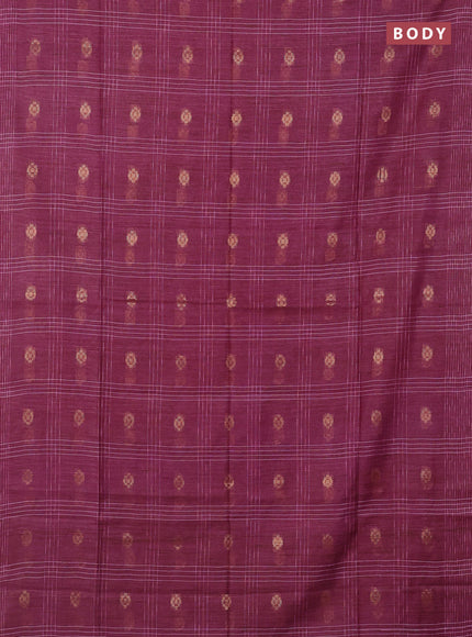 Semi bamboo saree lime yellow with allover thread weaves & zari buttas and woven border