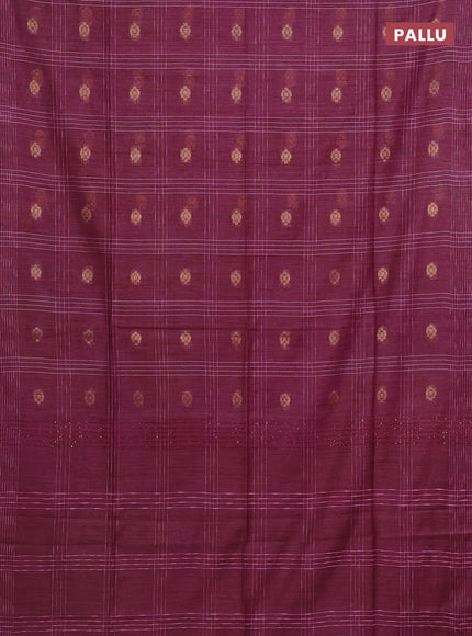 Semi bamboo saree lime yellow with allover thread weaves & zari buttas and woven border