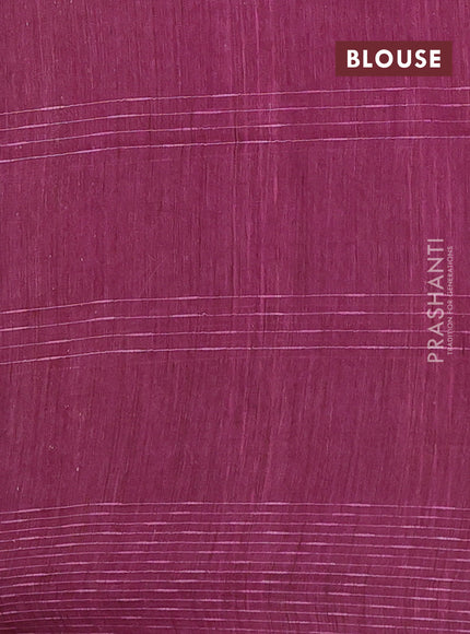 Semi bamboo saree lime yellow with allover thread weaves & zari buttas and woven border