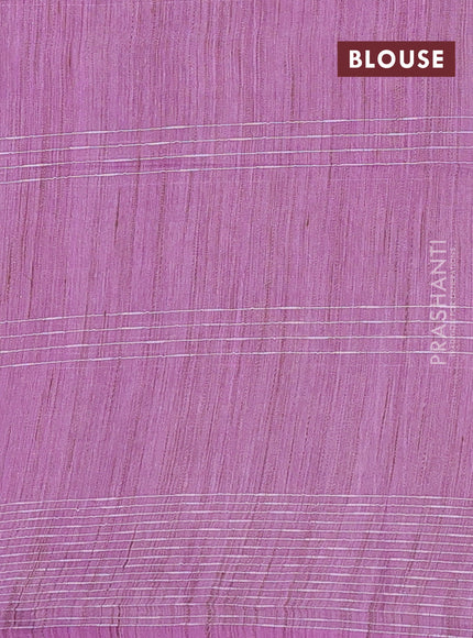 Semi bamboo saree lavender with allover thread weaves & zari buttas and woven border