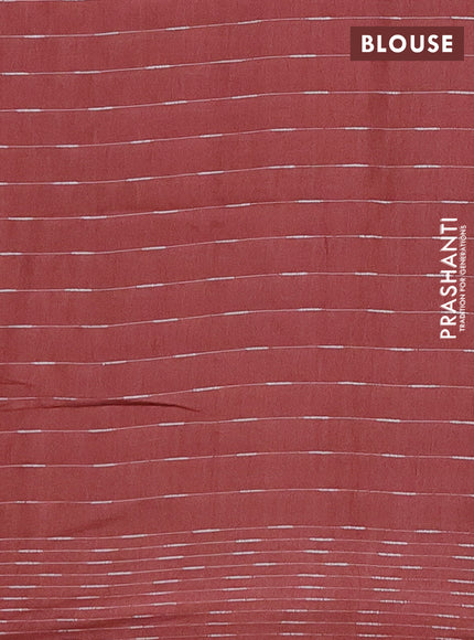 Semi bamboo saree maroon with allover thread weaves and woven border