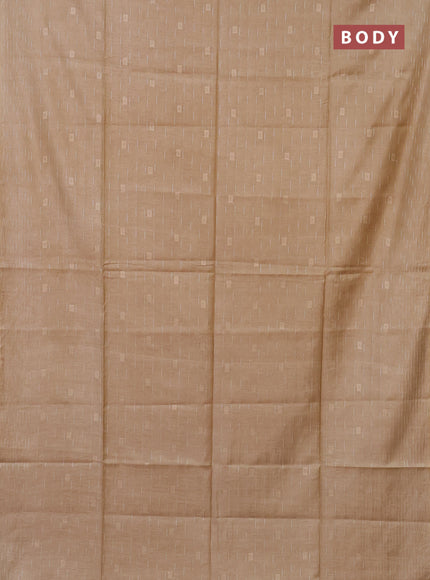 Semi bamboo saree sandal with allover thread weaves and woven border