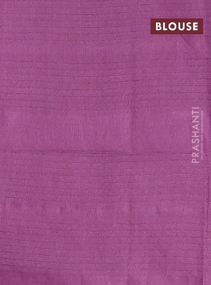 Semi bamboo saree purple with allover thread weaves in borderless style