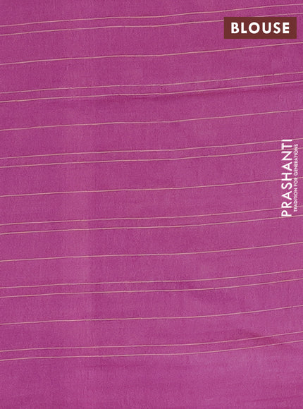 Semi bamboo saree magenta pink with allover thread weaves in borderless style