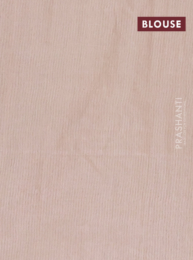 Semi bamboo saree wine shade and sandal with allover thread weaves and sequin work pallu