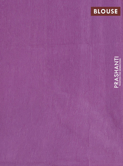 Semi bamboo saree peach pink and lavender with allover thread weaves and sequin work pallu