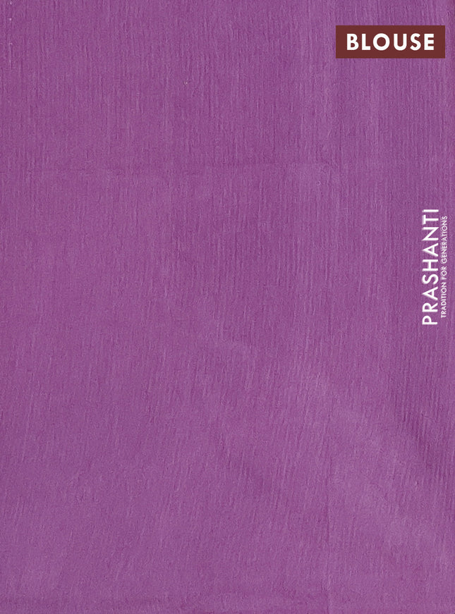 Semi bamboo saree peach pink and lavender with allover thread weaves and sequin work pallu