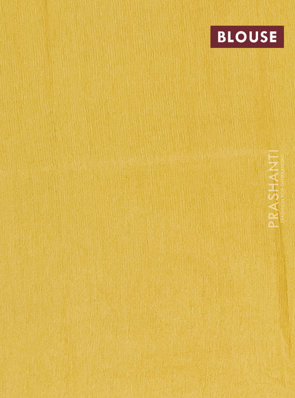 Semi bamboo saree pastel green and yellow with allover thread weaves and sequin work pallu