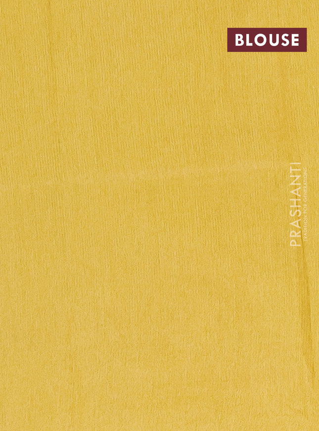 Semi bamboo saree pastel green and yellow with allover thread weaves and sequin work pallu